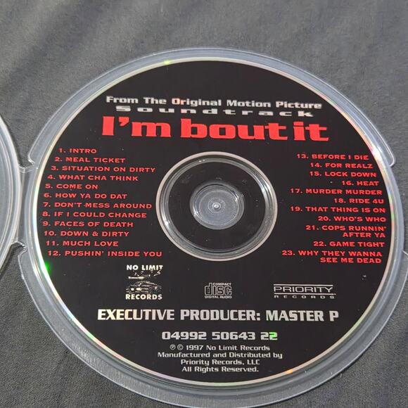 I'm Bout It Soundtrack Other - Vtg 1997 Master P I'M BOUT IT SOUNDTRACK CD RAP HIP HOP NO LIMIT RECORDS